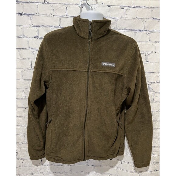 Columbia Womens Brown Fleece Jacket Zip-Up Medium - Picture 1 of 8